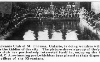 Canada, boys from Kiwanis Club of St. Thomas, Ontario at Y.M.C.A. swimming pool