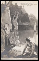 Banks of the Tiber, by Georges Leroux, postcard, 1909