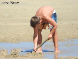 2016-141 Beach boy digging