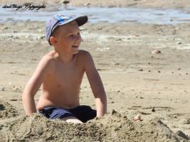 2016-153 Beach boy burring big bro in the sand