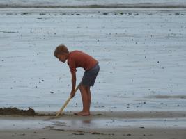 2017-191 Beach boy and his shovel