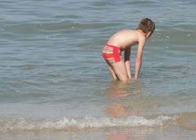 2011 - 93th album - The litttle beach boy with scratches on the swimsuit