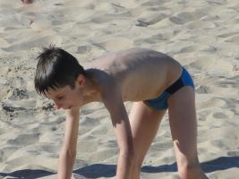 2011 - 99th album - The little beachboy in blue speedo who swam on the sand !