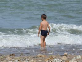 2017-272 Third beach boy facing the waves