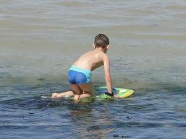 2011 - 30th album - Little beach surfer boy in light blue short