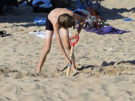 2011 - I love digging a hole wearing a swimsuit on a beach