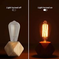 UntitledSolid Wood Table Lamp Base E27 220V Wooden 3 Pin Plug In Light with ON/OFF Switch
