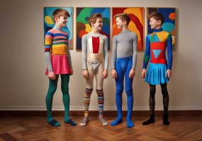 AI Boys in Tights / Pantyhose / Fashion for Boys 169