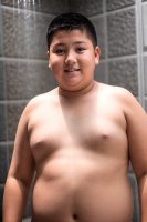 AI GEN chubby boy in the shower 2