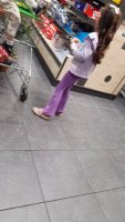 10th candid album (ALDI) update 11 gifs at the end / Sexy mom shopping with sexy girl and boy