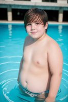 AI GEN chubby boys in the pool